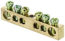 Шина EKF PROxima PEN "земля-ноль" 6х9мм 6/1 6 групп крепление по центру картинка 